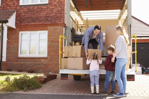 Furniture being loaded for local removals in Sutton