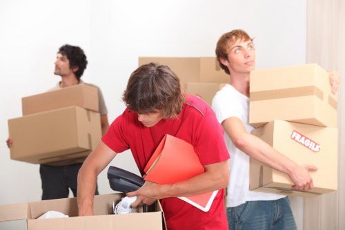 Careful loading of household items during a Sutton removal