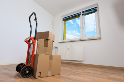 Careful loading of student belongings for a Sutton move